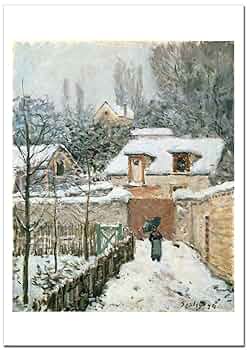 アルフレッド・シスレー、【雪のルーヴシエンヌ】、希少な額装用画集